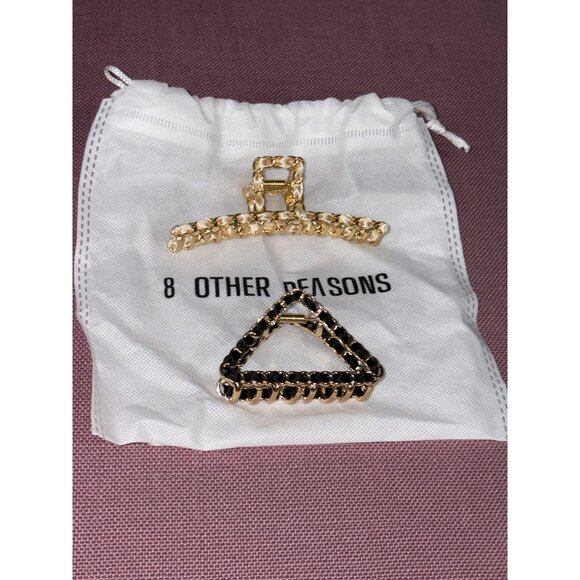 8 Other Reasons Ta Da Clip Set in Gold New Womens Hair Tie